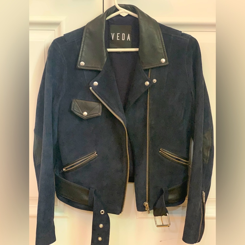Veda suede motorcycle jacket